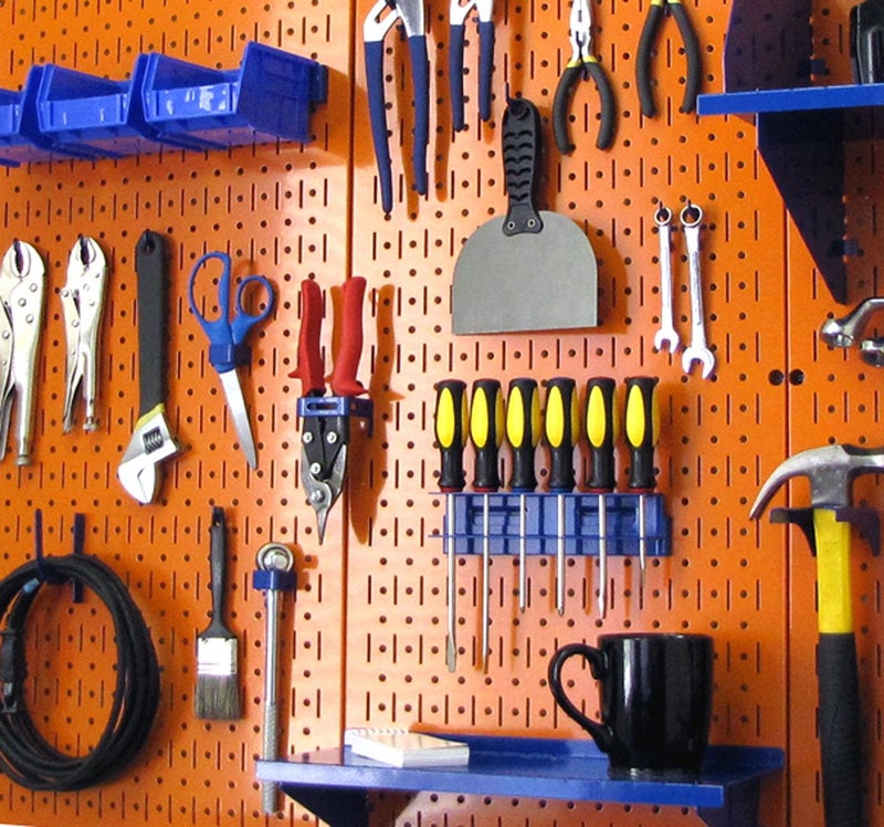 Wall Control 30-P-3232OR Orange Metal Pegboard Pack - Image 2